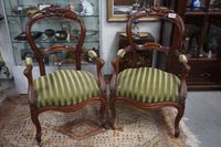 6 magnifiques chaises anciennes accompagnées de 2 fauteuils … (photo 2)