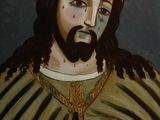 painting of a man with a crown of thorns on his head