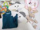 many items that are on the table for the baby to use