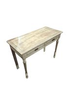 Table console d'applique en bois blanc ouvrant par deux tiro… (photo 2)