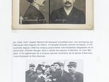 an old black and white photo of two men with mustaches