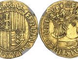 an image of a gold coin with a woman ' s head on it