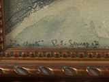 an image of a painting of a boat on a body of water