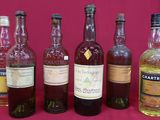 des bouteilles de différents types d'alcool alignées sur une table