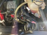 a car engine with a gas mask on it