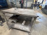 an image of a workbench in a warehouse