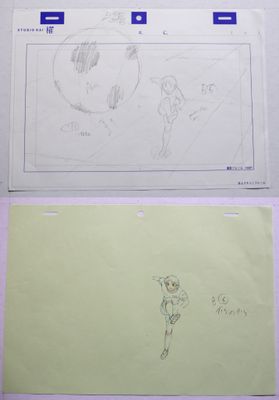 deux dessins représentant une femme et un homme sur une feuille de papier