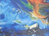 une photo d'une photo d'un tableau sur le mur