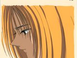 une image d'anime représentant une femme aux longs cheveux blonds et portant des lunettes
