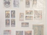 a picture of a picture of a refrigerator with many pictures on it