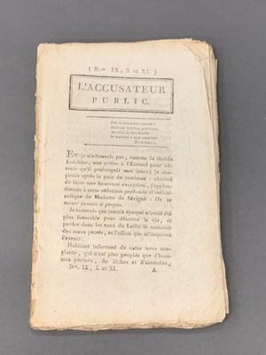 (Contre-Révolution). L'ACCUSATEUR PUBLIC.