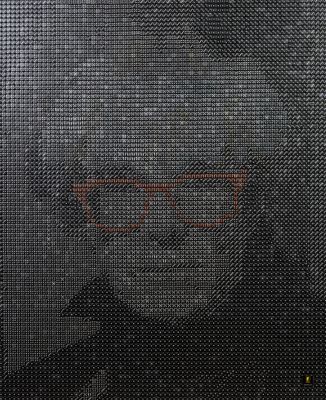 IDÉKA "Andy Warhol" collage de dés, SBD, contre signé au dos…