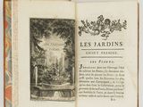 un livre ouvert dans lequel figure l'image d'un jardin