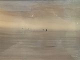une image d'un tableau représentant un bateau dans l'eau