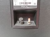 a close up of a black box with a button on it