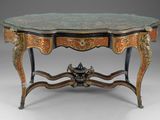 an image of a table with a marble top