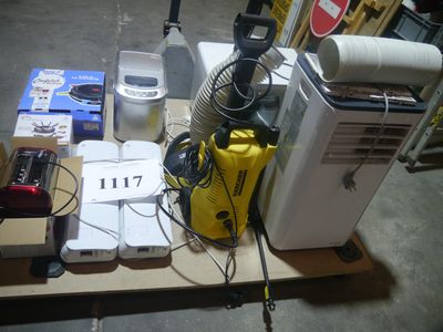 a table with a lot of electronics on it