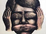 une image représentant un dessin d'un homme se couvrant le visage avec les mains