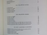 an open book with a list of items in it
