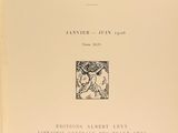 an open book with a drawing of a woman on it