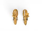 pair of gold plated wall sconces