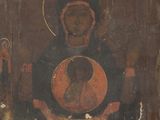an image of a painting of a person holding a baby