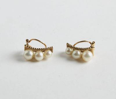 une paire de boucles d'oreilles en perles sur fond blanc