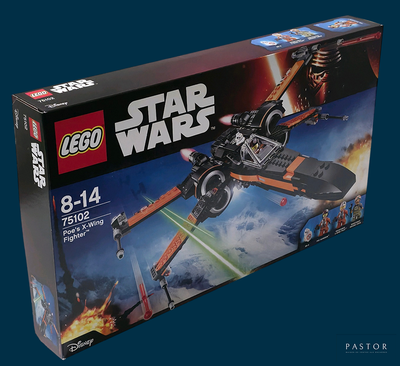 une boîte de sets Lego Star Wars sur fond bleu