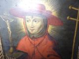 an image of a painting of a man holding a crucif cross
