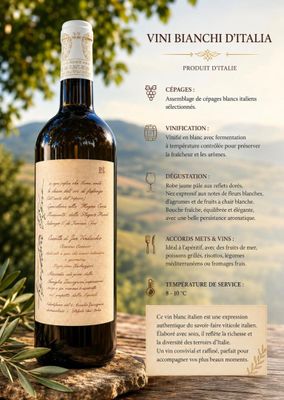 une bouteille de vin posée sur une table, avec les montagnes en arrière-plan
