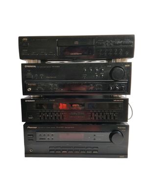 Lot de 4 appareils hi-fi audio de marque Pionneer et JVC - N…