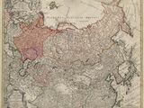 une vieille carte de la Chine avec une ligne rouge au milieu