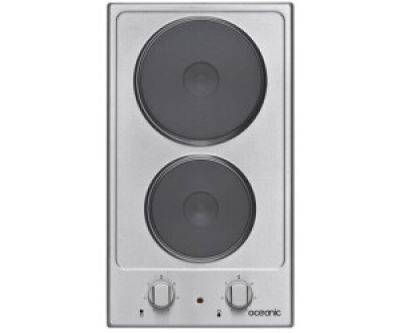 an image of a white stove top with two burners on it