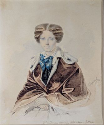 Sergei Ivanovich SUDARIKOV ( actif 1840 - 1860), Portrait la…