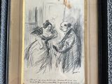 une image représentant un dessin d'un homme et d'une femme assis sur une chaise