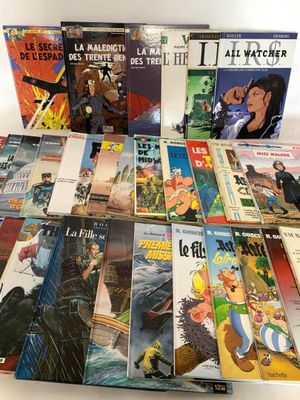 Lot de 35 albums de BD, comprenant : Les Tuniques bleues, As… - Photo 1