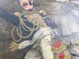 a painting of a man in a military uniform on a horse