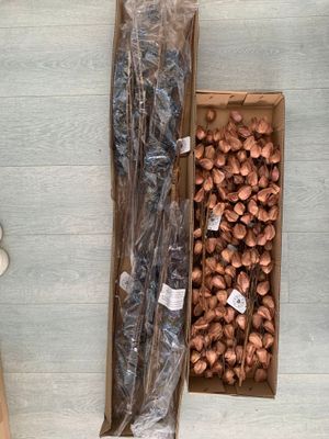 COTE TABLE Cartons de fleurs séchées