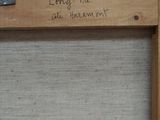 a wooden frame with writing on it that says long ink and the frame is made out of wood