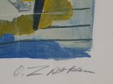 a picture of a painting of a man on a skateboard