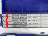 a blue box with five different types of mechanical work tools