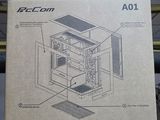 a cardboard box with a diagram of a computer inside of it