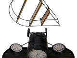 a clock that is sitting on top of a table