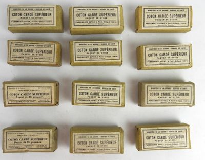 Ensemble de 12 paquets de coton cardé supérieur en provenanc…