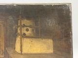 a picture of a painting of a stove in a room