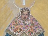 a painting of a woman with a crown on her head