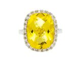 Bague en saphir jaune et diamant