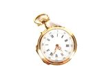 une montre de poche en or avec des chiffres romains
