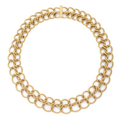 GEORGES LENFANT Collier “Maille paillette” - Photo 1