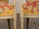 pair of 19th century french louis xvi style painted armchairs